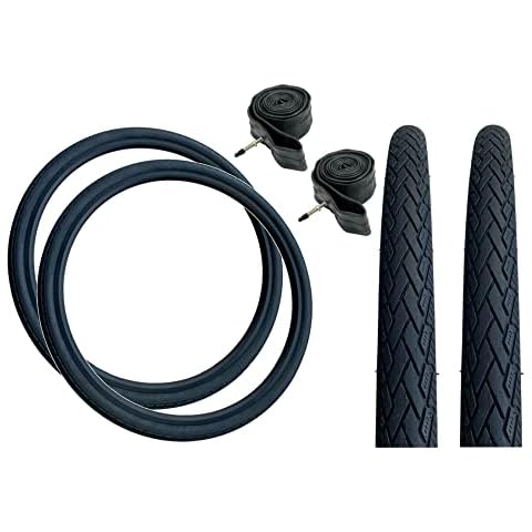 Baldy's 700 x 38c Black Slick Tyres & Tubes Cover