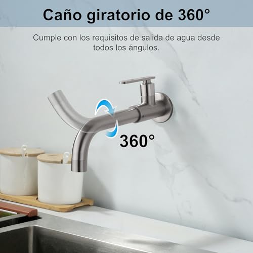 Llave mezcladora de pared para lavabo 14 Imagen adicional