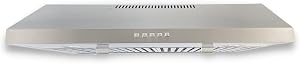 ONEX® Recirculating Range Hood 30 inch under cabinet, hotte de cuisine 30 pouces - 3 Speed Fan, 550 CFM, Ducted and Ductless, Push Button Control Panel, includes 2 Baffle Filters - OHF500