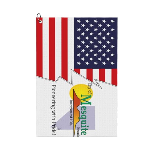 MCSVCH Nevada & US Flag Golf Towel 24