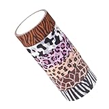 GAROZATION Juego de 6 Cintas Washi Adhesivas Estampado de Animales, Papel Duradero, Diseño de Leopardo, Tigre, Jirafa y Vaca, para Manualidades, Scrapbooking y Decoración Creativa