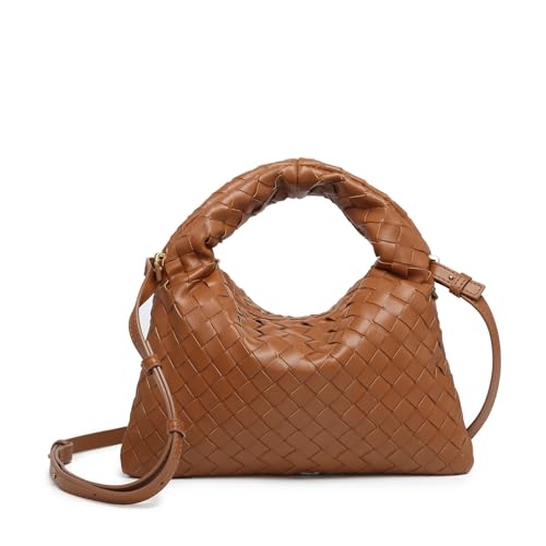 Image of Woven Handbag Woven Crossbody Bag for Women - Women's Top-handle Handbags - Fashion Vegan Leather Bag Small Braided Purse