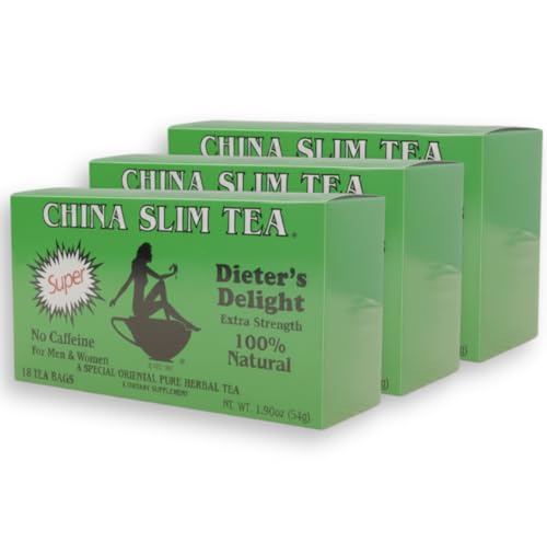3 Pack of China Slim Tea Super Slim Dieter's Delight All Natural 18 Tea Bags