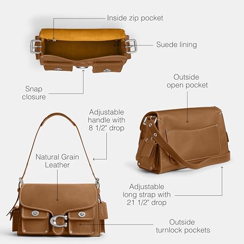 Coach Cargo Turnlock Soft Tabby Bag, LH/Honey Brown3