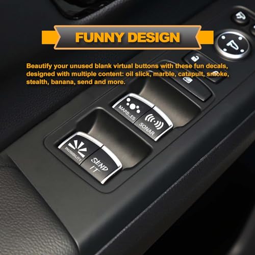 Image of 2 Packs Stickers for Car or Truck Unused Buttons, Car Decal Switch Labels Sticker, Control Dash Button Stickers, Interior Dash Rocker Console Switch Decals (Vrasly-31)