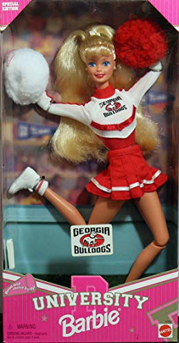 University Barbie Special Edition Cheerleader Georgia Bulldogs miniatura 2