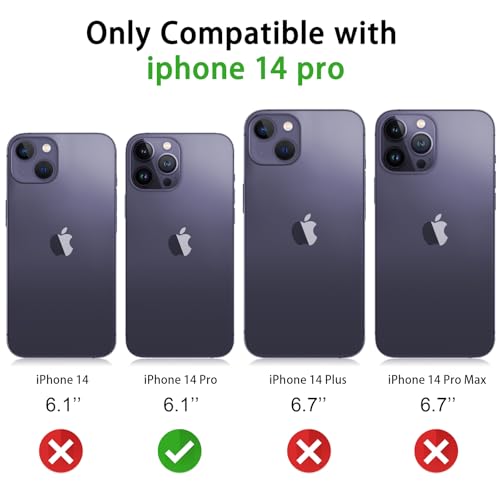 Image of Tobfit Magnetic Case for iPhone 14 Pro Compatible with Mag Safe, Translucent Matte Back Slim Shockproof Phone Cover for iPhone 14 Pro