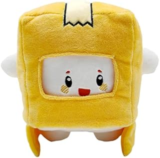 Genchi Boxy Foxy Rocky 23CM/9.1" Reversible Plush Toys Removable Toy Stuffed Anime for Children (Happy Boxy)