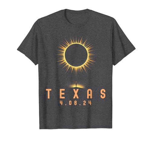 Texas 4 08 24 Eclipse Lover Watching Space T-Shirt