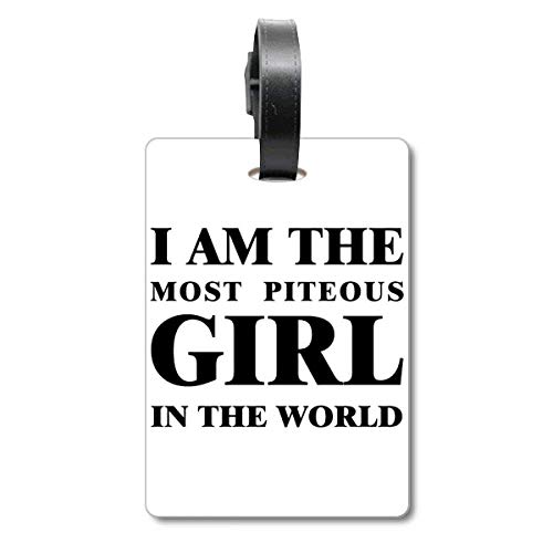 Étiquette de sac de croisière I Am The Piteous Girl porte-nom pour valise