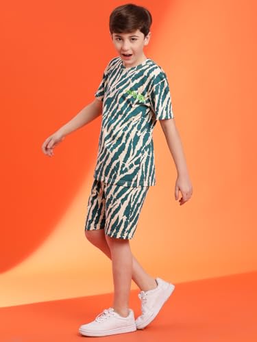 Image of Li'l Tomatoes Boys 100% Cotton Night Suit | Summer T-Shirt & Shorts Sleepwear Set | Soft & Breathable | 7-16 Years