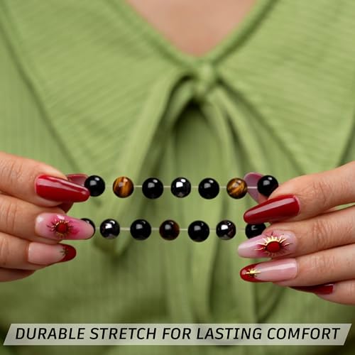 Triple Protection Bracelet - Black Obsidian, Hematite & Tiger Eye - Adjustable Natural Stone Bracelet for Grounding & Positive Energy - Handmade Spiritual Jewelry4