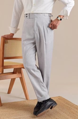 Men's Casual Linen Pants Slim Fit Lightweight Summer Beach Trousers Slacks2
