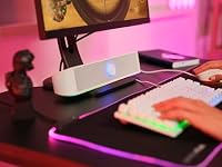GXTrust Rhox PC Soundbar mit RGB Beleuchtung 12W (6W RMS), Weiß – Ansicht 8