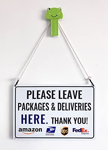 Bestylez Please Leave Packages Deliveries Here - Bestylez Delivery Sign for Outdoor Use 12" * 8" (154)