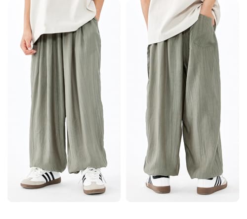 Irsutey Boy Sport Sweatpants Athletic Workout Pull On Elastic Leisure Pant Boys Joggers Casual Loose Pant with Pocket4