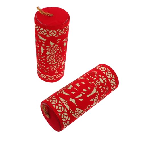 Homoyoyo 1pair Spring Festival Fake Firecrackers Ornament Chinese Year Decoration for Home Restaurant and Mall Vibrant Colors to Festive Atmosphere