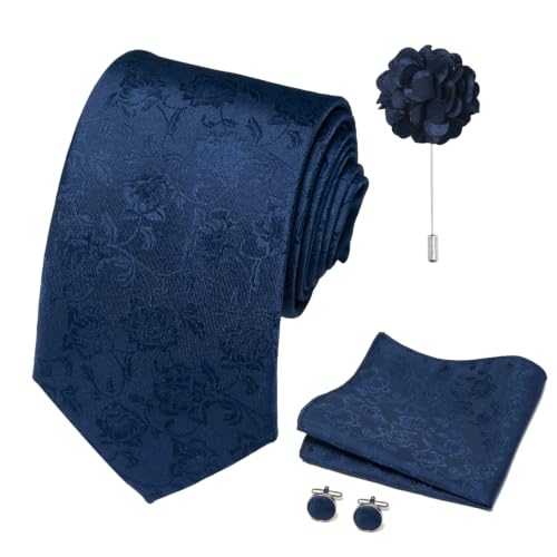 Image of joy alice 70 Colors Ties Set Men Mixed Color Necktie Handkerchief Cufflinks Brooch 3.15 Formal