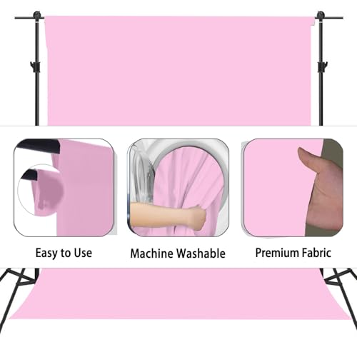 Fondo fotográfico rosa 5x7 pies para fotografía miniatura 6