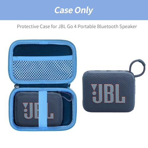 Image of Case for JBL GO 5 4 GO4 Portable Bluetooth Speaker, Waterproof and Dustproof Feature, Blue- Case Only