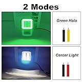 Biqing 20W Motorcycle Fog Lights With Green Angel Eyes,Motorcycle Auxiliary Lights LED Headlights Front Spotlight 12V 24V Motorbike Fog Driving Lights Daytime Running Light With Switch 22mm - Image 2