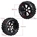 Crazyhobby Preglued 17mm Hex RC Truck Tires and Wheels for 1/8 Scale Arrma Kraton Notorious 6s Traxxas Maxx Sledge E-Revo 2.0 Redcat Racing Kaiju HPI Savage Monster Truck Replacement