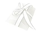 5.25' x 3.5' White Frosted Plastic Mediu Pillow Gift Box for Wedding Baby Shower Party Favors (10...