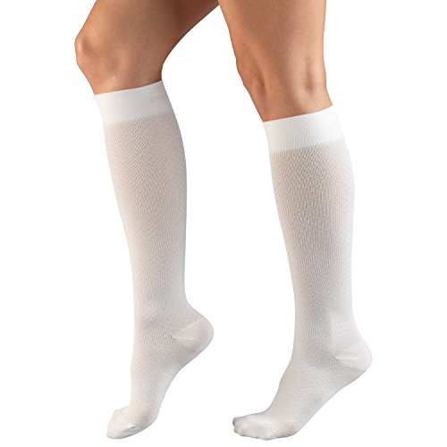 Image of Truform Compression Socks, 15-20 mmHg, Knit Women's Dress Socks, Knee High Over Calf Length