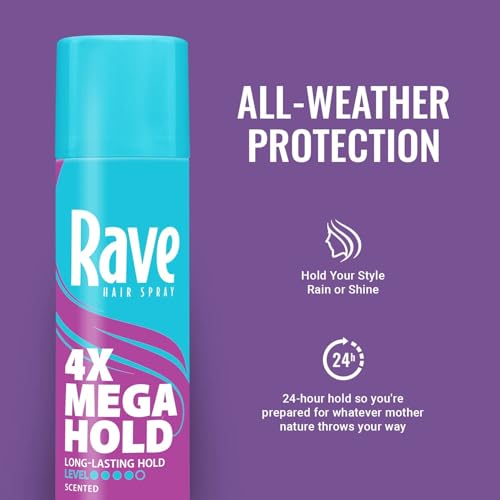 Rave Spray Fijador Cabello 4 Piezas Resistente Larga Duración miniatura 4