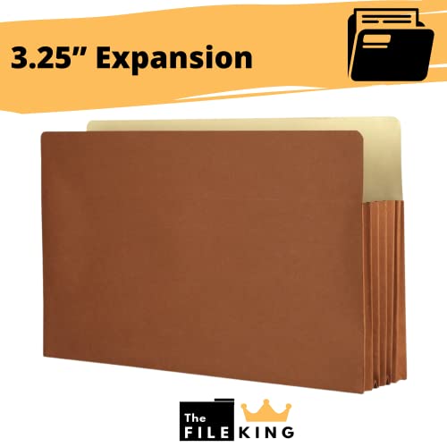 The File King Expanding Accordion File Folder | Letter Size | Box Of 25 Redropes | 3.5” Expansion | Store And Organize Papers | Keep Records In One Place | Save Time Searching #TOP2