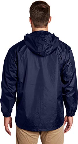 Mens Navy Blue Windbreaker Jackets | Blue Golf Jackets for Men with Hood | Navy Blue Zipper Hoodie Mens | Dark Navy Blue Extra Large Men s Waterproof Rain Jacket (Navy, XL) - éb79 - Thumbnail 4