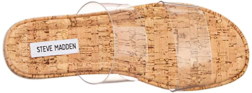 Steve Madden Women's Defuse Espadrille Wedge Sandal, Clear, 8 #TOP4