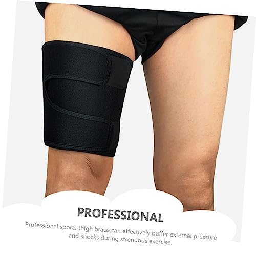 Faja de Compresión Ajustable para Muslo Negro miniatura 4