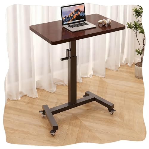 GSKDZG ~ ItBXfXN LX^[t TChe[u ߉\ 74cm-102cm xbhe[u ړ p\RfXN ؐiCge[uAzCgAEH[ibg(Walnut Color+Black Frame,60x40cm