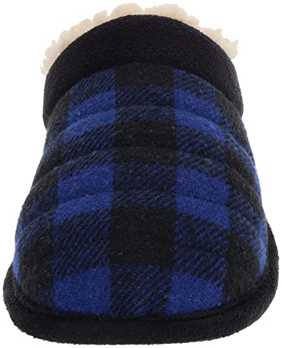 Dakota Fleece Boys Clog Slipper, Buffalo Check Plaid, Blue, Size 13/1 #TOP3