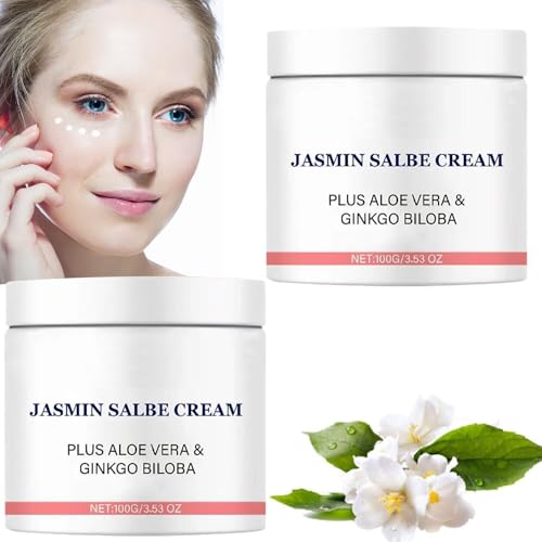 2 ungüentos de jazmín Plus, 100 ml jazmín ungüento ojos, crema para ojos, ojeras, párpados deslizantes, crema de jazmín, eliminar las bolsas y la hinchazón