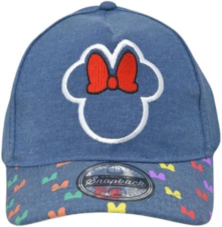 DisneyMinnie Mouse Multi Bow Snapback Baseball Cap Adjustable, Blue, One size