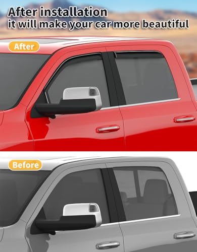 Image of Window Visors Rain Guards for 2019-2026 Dodge RAM 2500 & 3500 Crew Cab