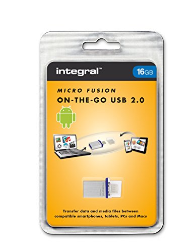 Integral Fusion Micro-Usb Flash drive - 16 Gb-Usb 2.0 OTG INFD16GBMIC, Black, Silver - Image 4