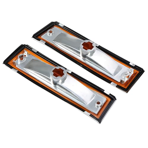 HECASA Pair Side Marker Lights Compatible with 1981-1991 Chevrolet Chevy Blazer GMC Jimmy C/K R Pickup Replacement for GM2550115 GM2551107 Side Marker Lamps Chrome Bezel LH & RH Amber Lens by HECASA - Image 9