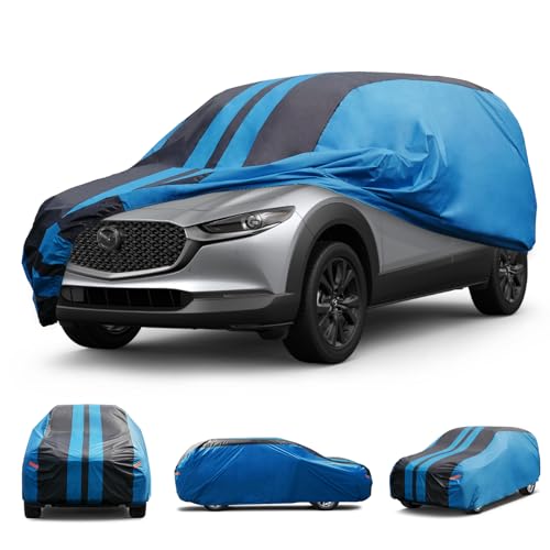Image of Kaugung Car Cover Waterproof Custom Fit Mazda CX-30 /CX3(2015-2025), Full Exterior Cover for Automobiles Lightweight Resistant Outdoor Sun UV Rain Dust Snow Wind Protection.
