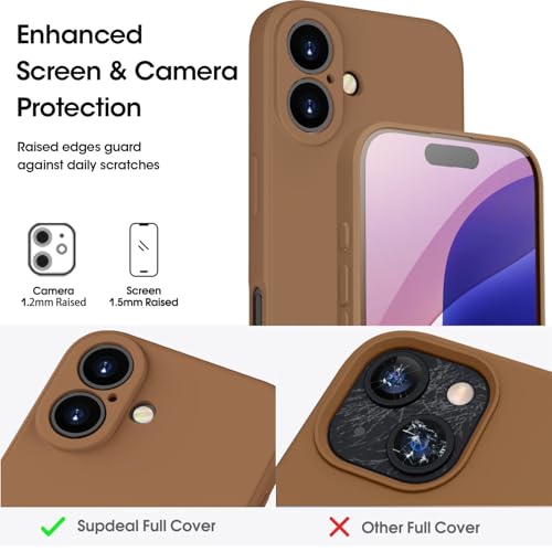Andwing For iPhone 16 Case,Silicone Case Soft Ultra For iPhone 16 Phone Case Slim Protective Shockproof Cover Scratch-Resistant Microfiber Lining - Image 3