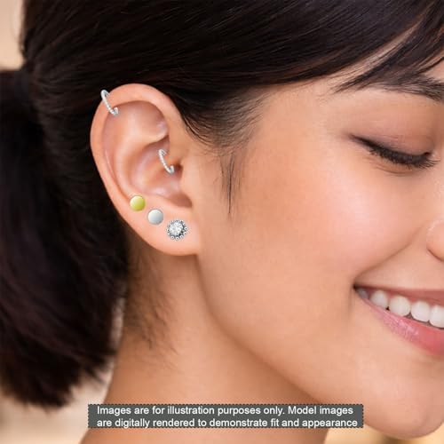 Image of AZTAZ Titanium G23 Flat disc 4mm and 3mm top on Labret 16g 4mm Labret Base. Internally Threaded, High Polished and Hypoallergenice Jewellery.