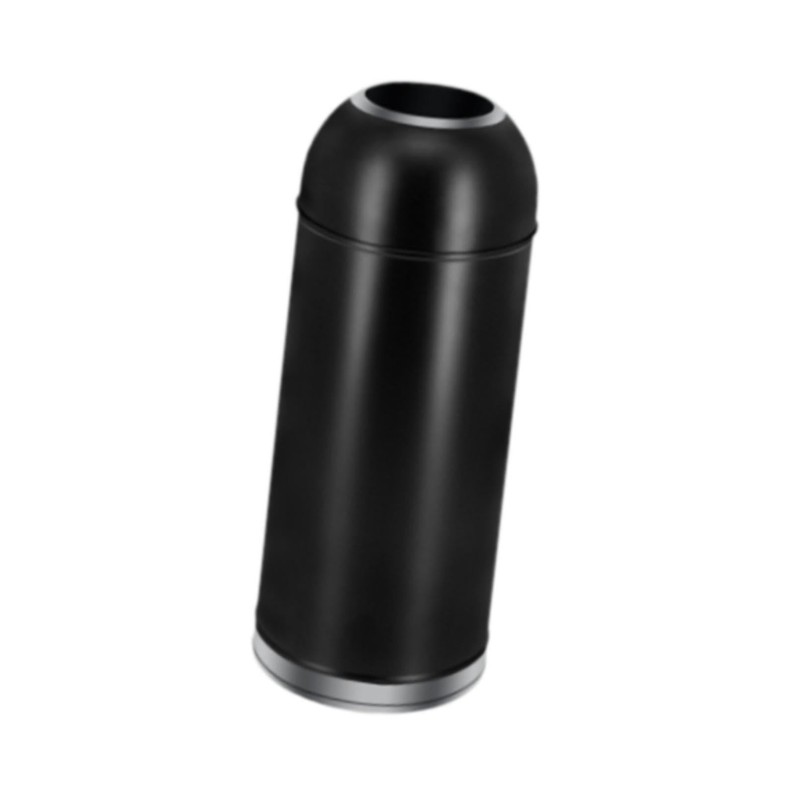 Commercial Trash Can Tall Heavy Duty Garbage Bin for Park Living Room Garden 25L Black Ring-image-17