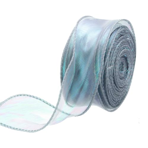 MECCANIXITY Ruban Organza Sheer 1 1/2 po 15 verges Vert