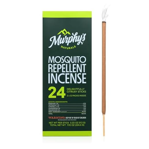 Murphy's Naturals Mosquito Repellent Incense Sticks | DEET Free with Plant Based Essential Oils | 2.5 Hour Protection | 12 Sticks per Carton | 2 Pack