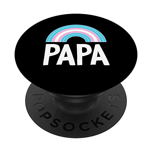Transgénero Papa Rainbow LGBT-Q Trans Orgullo Bandera Color Papá PopSockets PopGrip Intercambiable