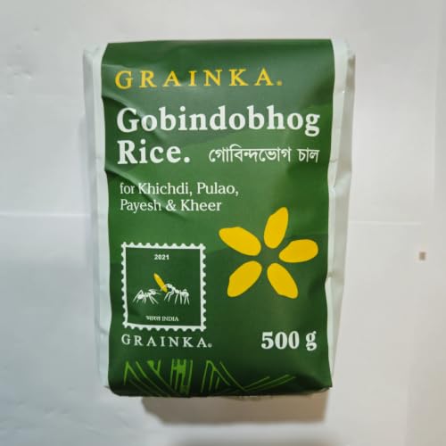 Image of Grainka Gobindobhog Rice || 500 Grms || Aged rice || Ambemohar /Jeera Samba || No Preservatives (500 Gram, Pack of 1)