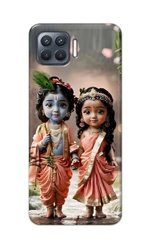 Image of Printed Hard Back Cover for Oppo F17 Pro Back Cover (Radha Krishna Love -J2) -190724(EA)