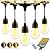 63FT Solar String Lights Outdoor Waterproof with USB Port & Remote Control Solar Patio Lights Long Last for 20+Hrs Dimmable Solar Power LED Shatterproof Bulbs solar lights for Camping Backyard Garden